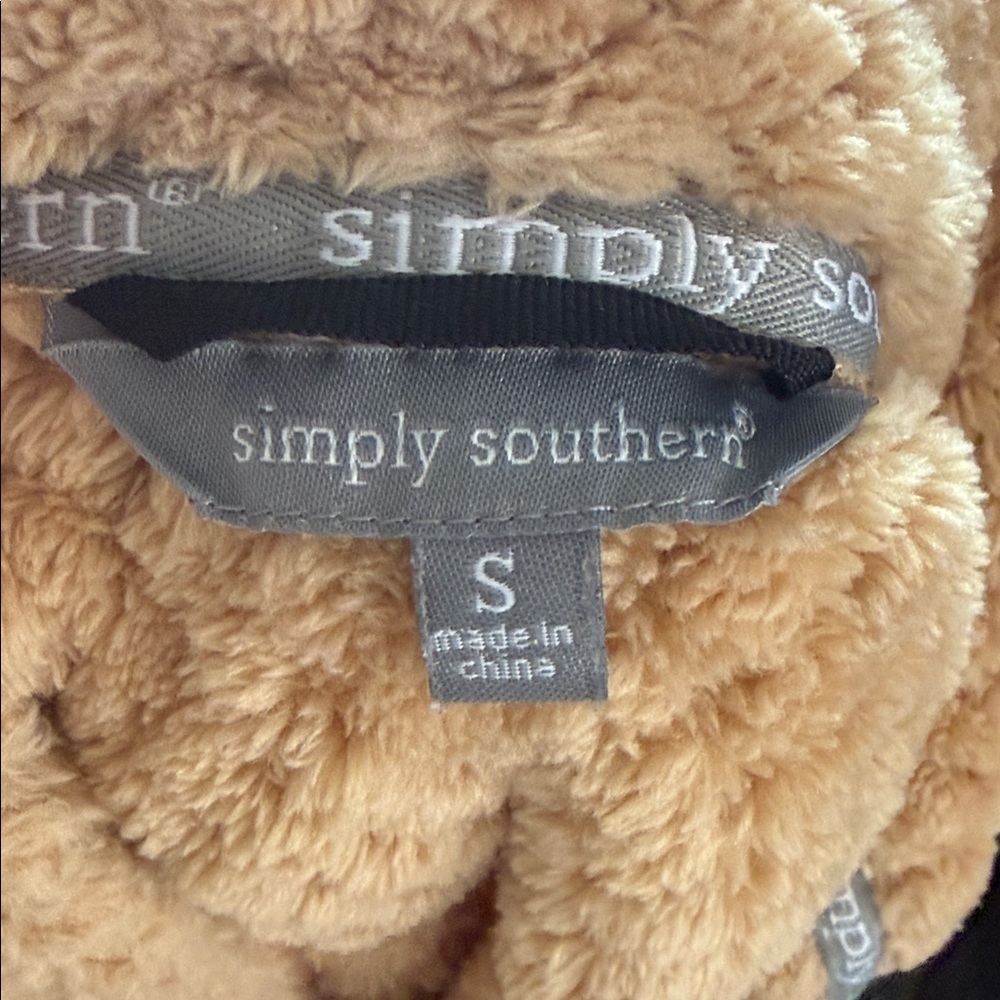 Simply Southern Cozy Tan Fleece with Brown Pattern - Picture 3 of 3